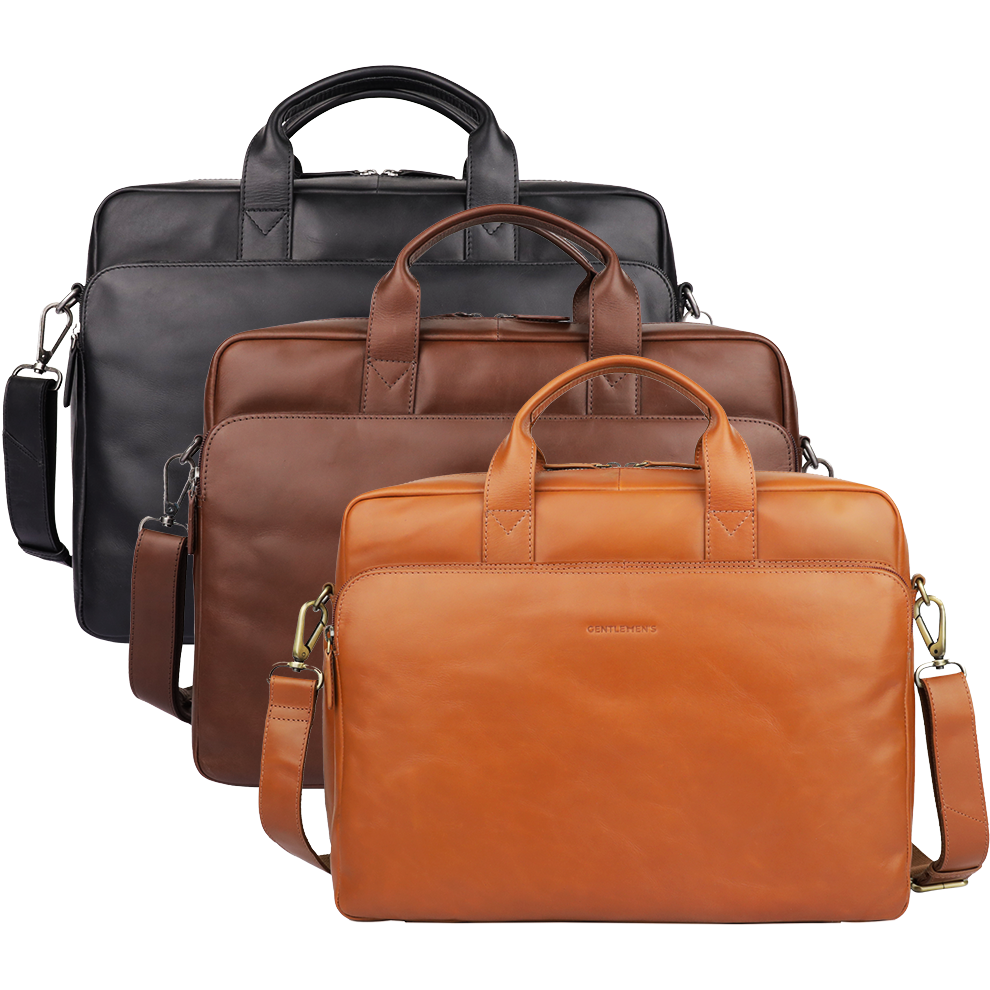 Gentlemen’s Laptoptasche Max mit Anti-Rutsch-Gurt und Trolley-Slot ...